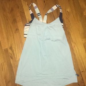 Blue lulu lemon tank top